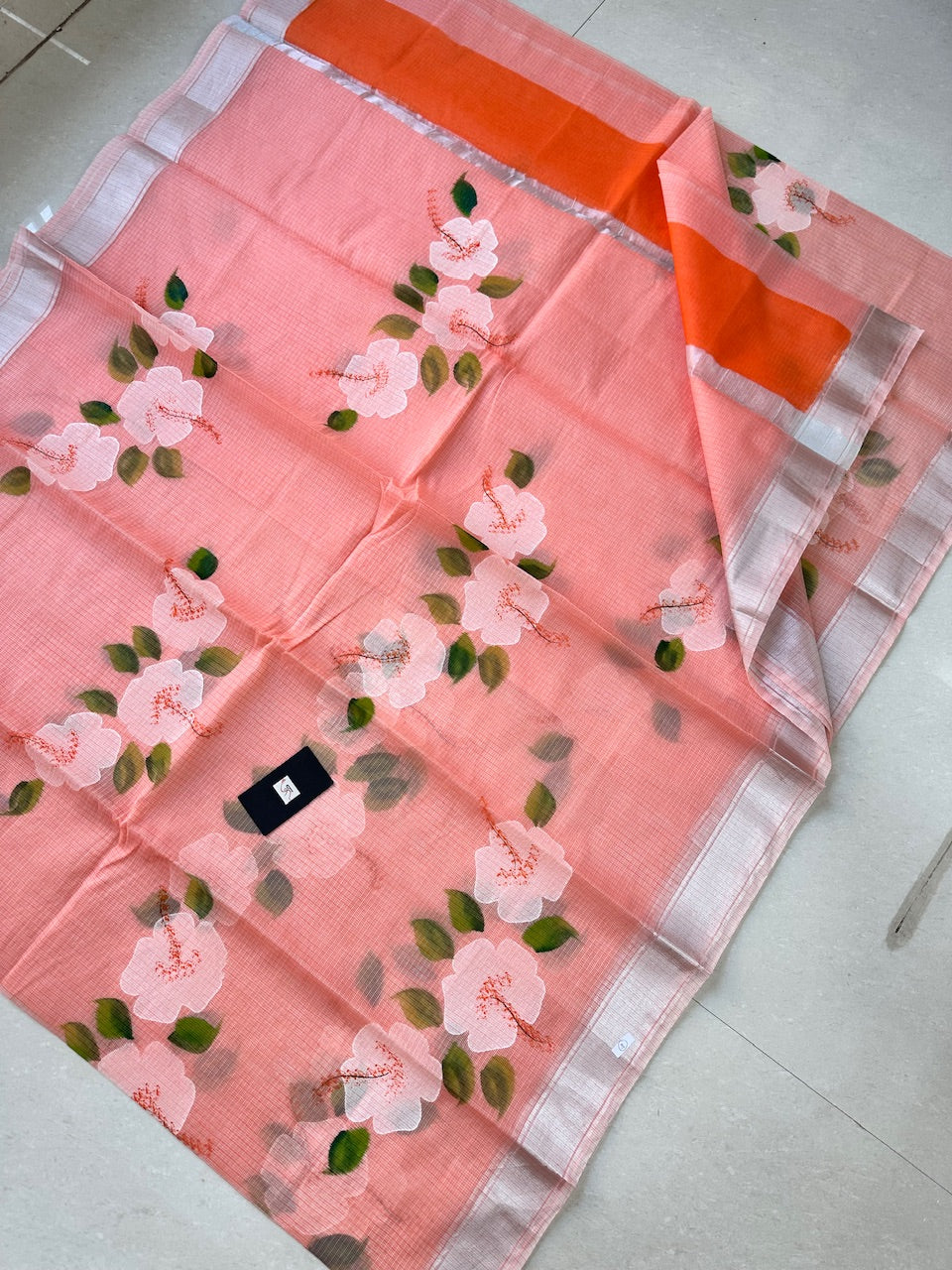 Handpainted Kota Cotton Doria Saree