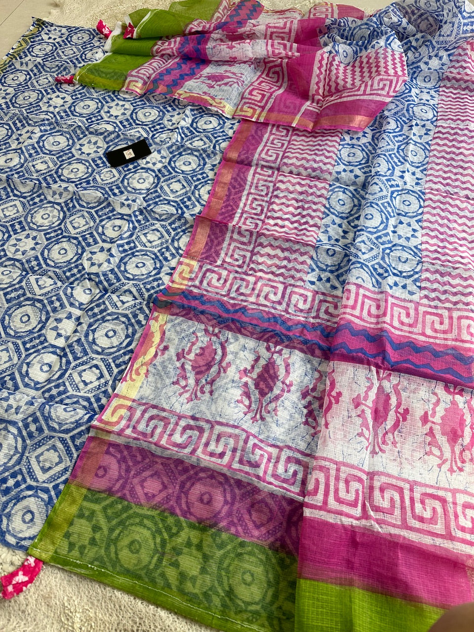 HandBlock Printed Kota Cotton Doria Top N Dupatta (Suit)