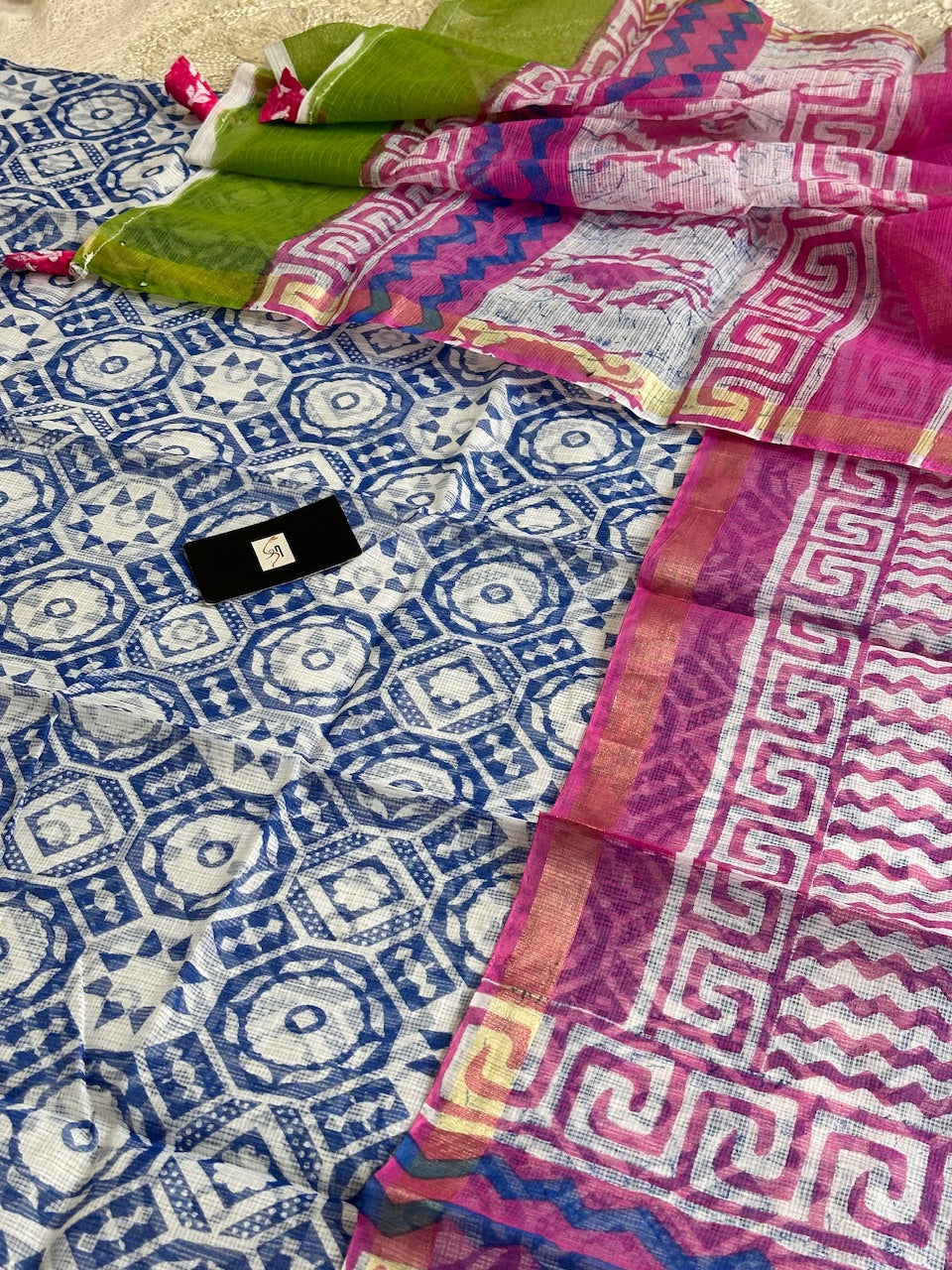 HandBlock Printed Kota Cotton Doria Top N Dupatta (Suit)