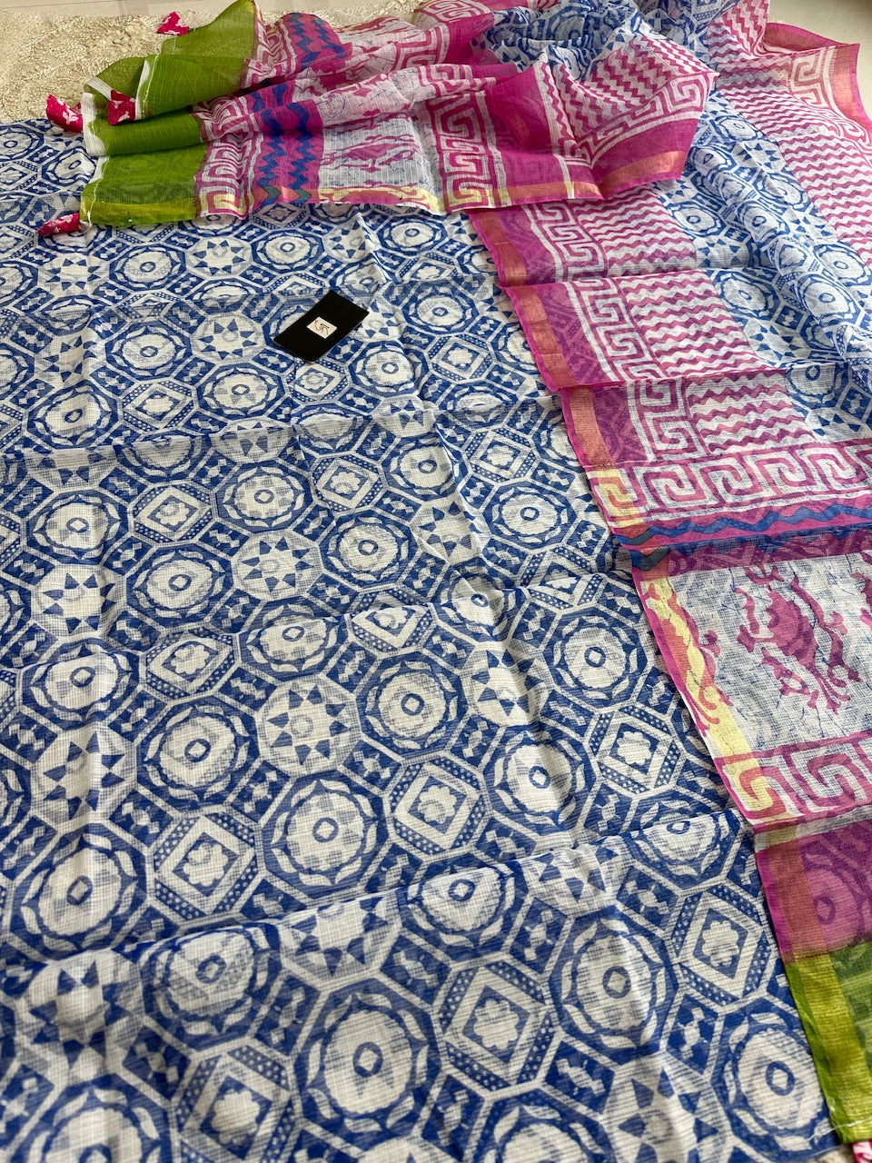 HandBlock Printed Kota Cotton Doria Top N Dupatta (Suit)