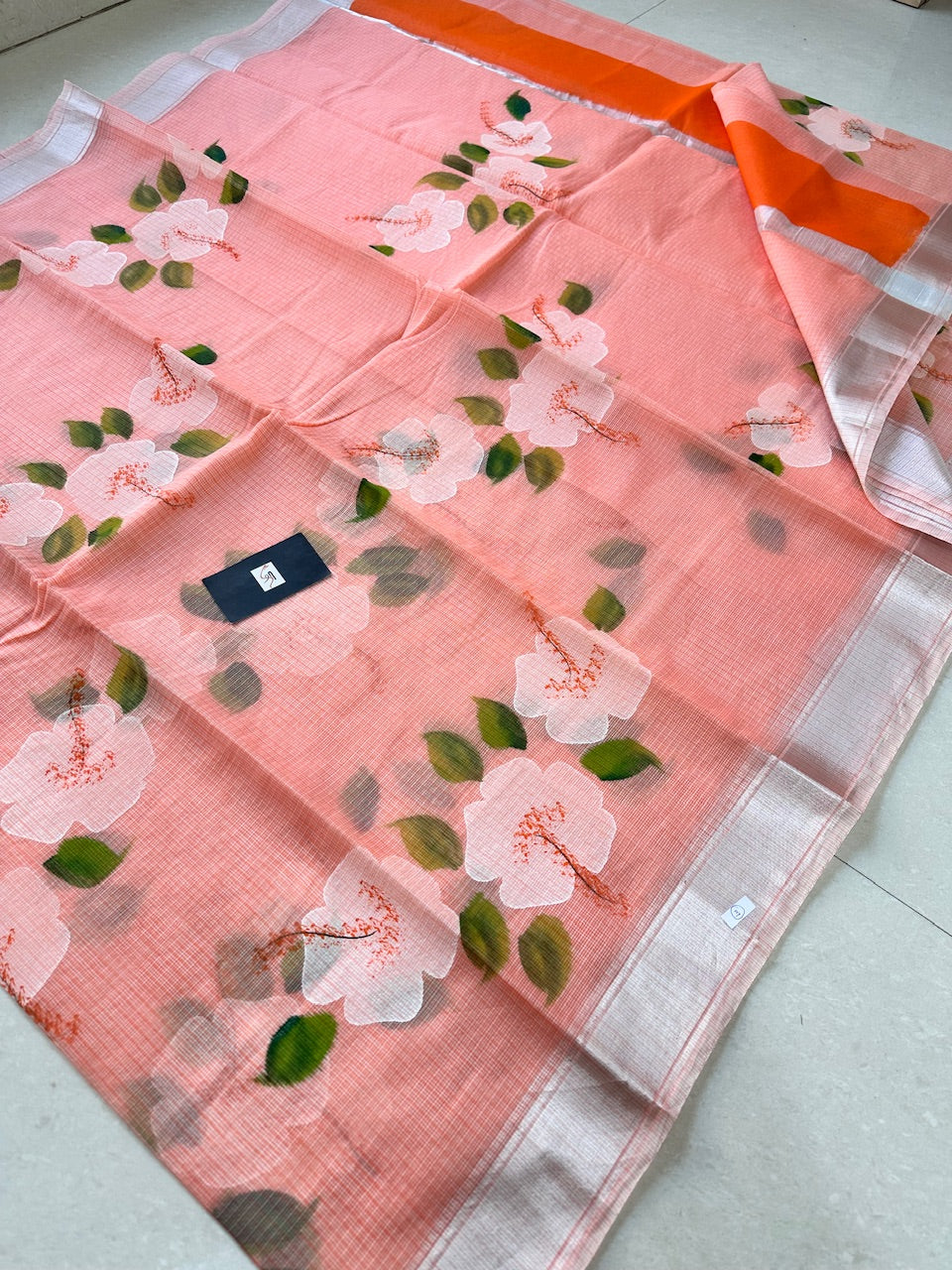 Handpainted Kota Cotton Doria Saree