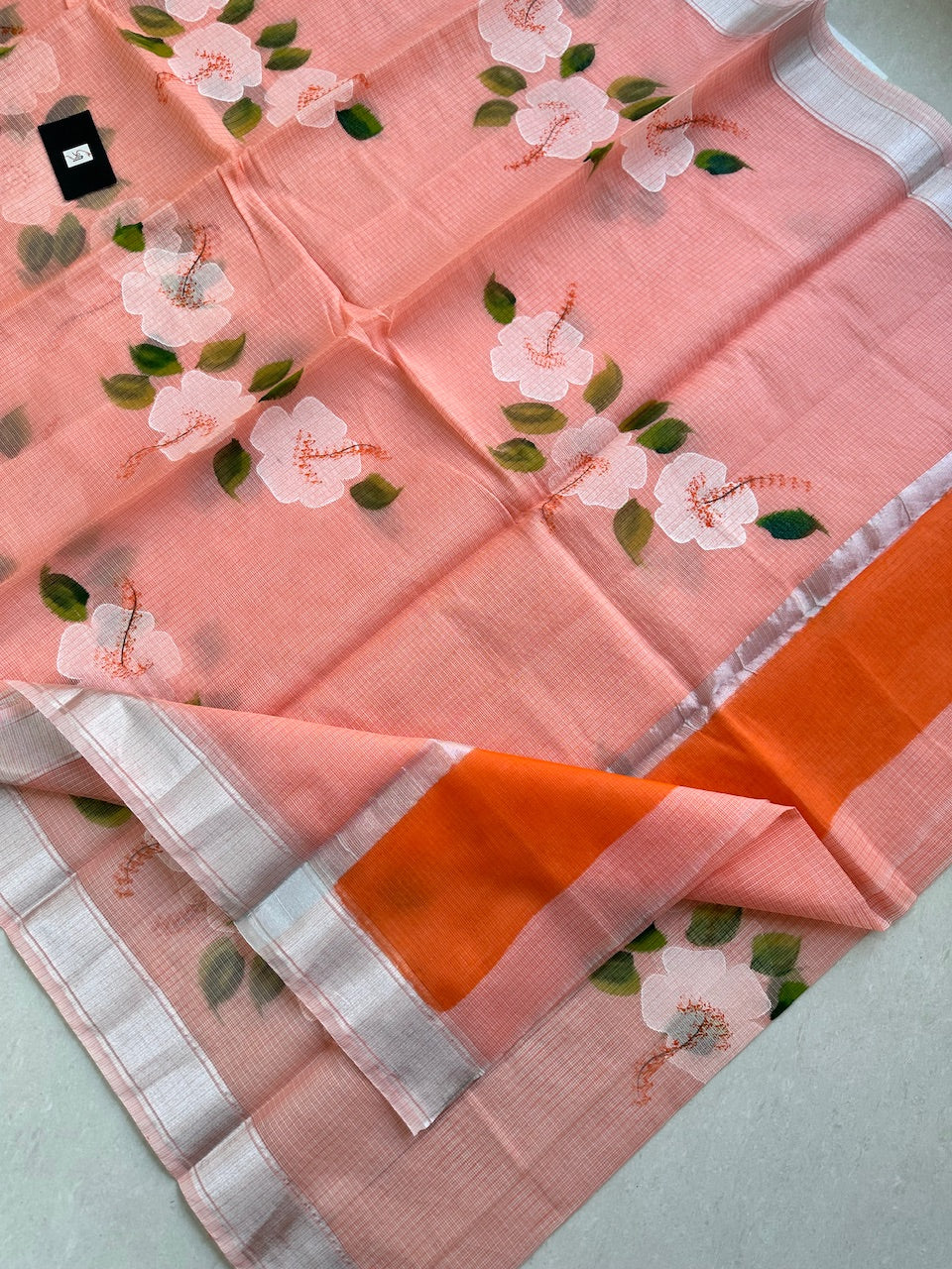 Handpainted Kota Cotton Doria Saree