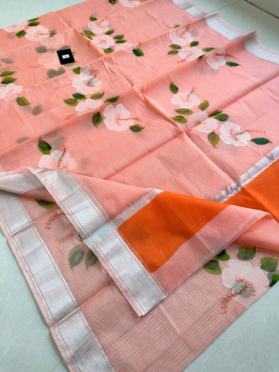 Handpainted Kota Cotton Doria Saree