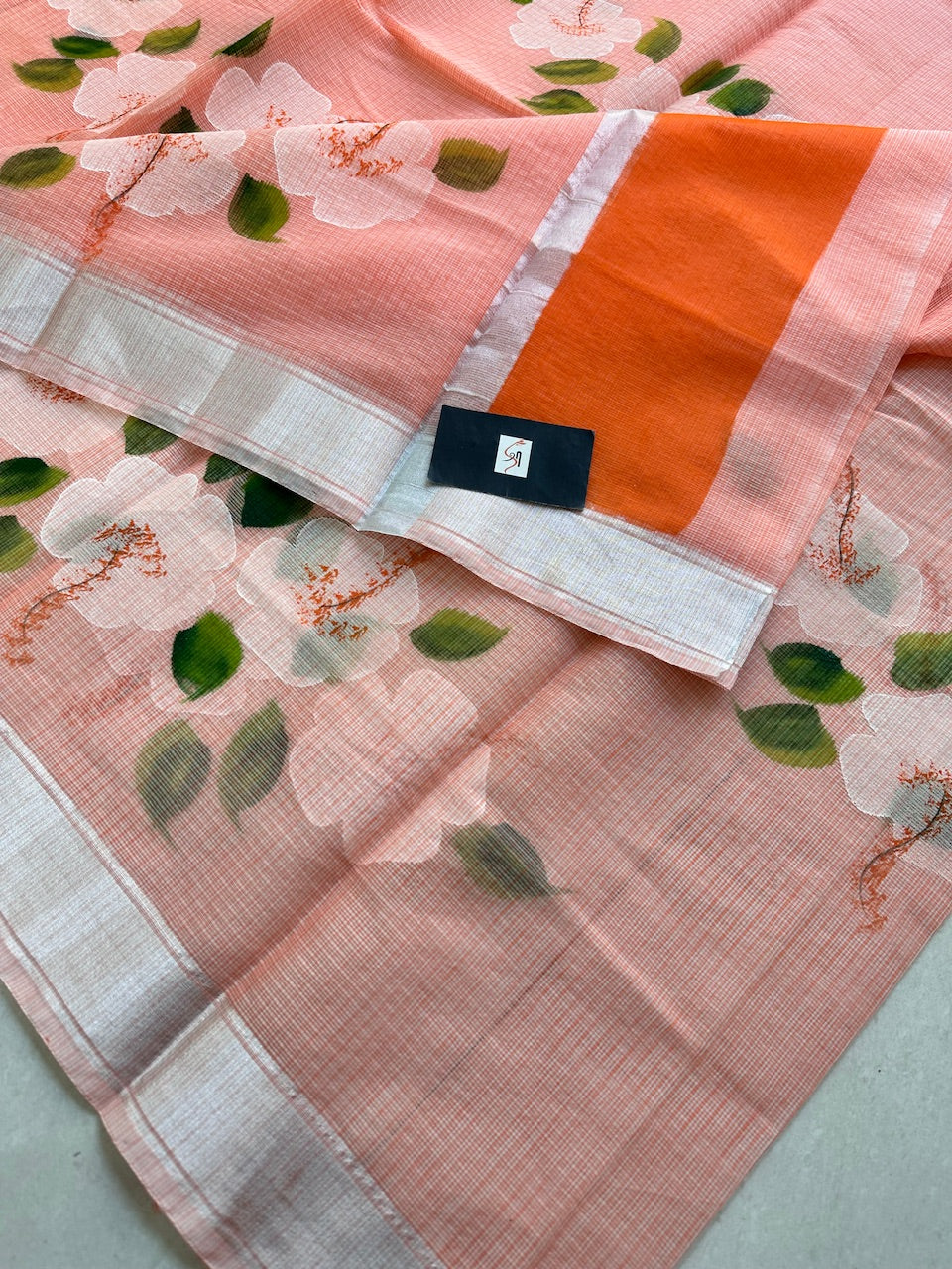 Handpainted Kota Cotton Doria Saree