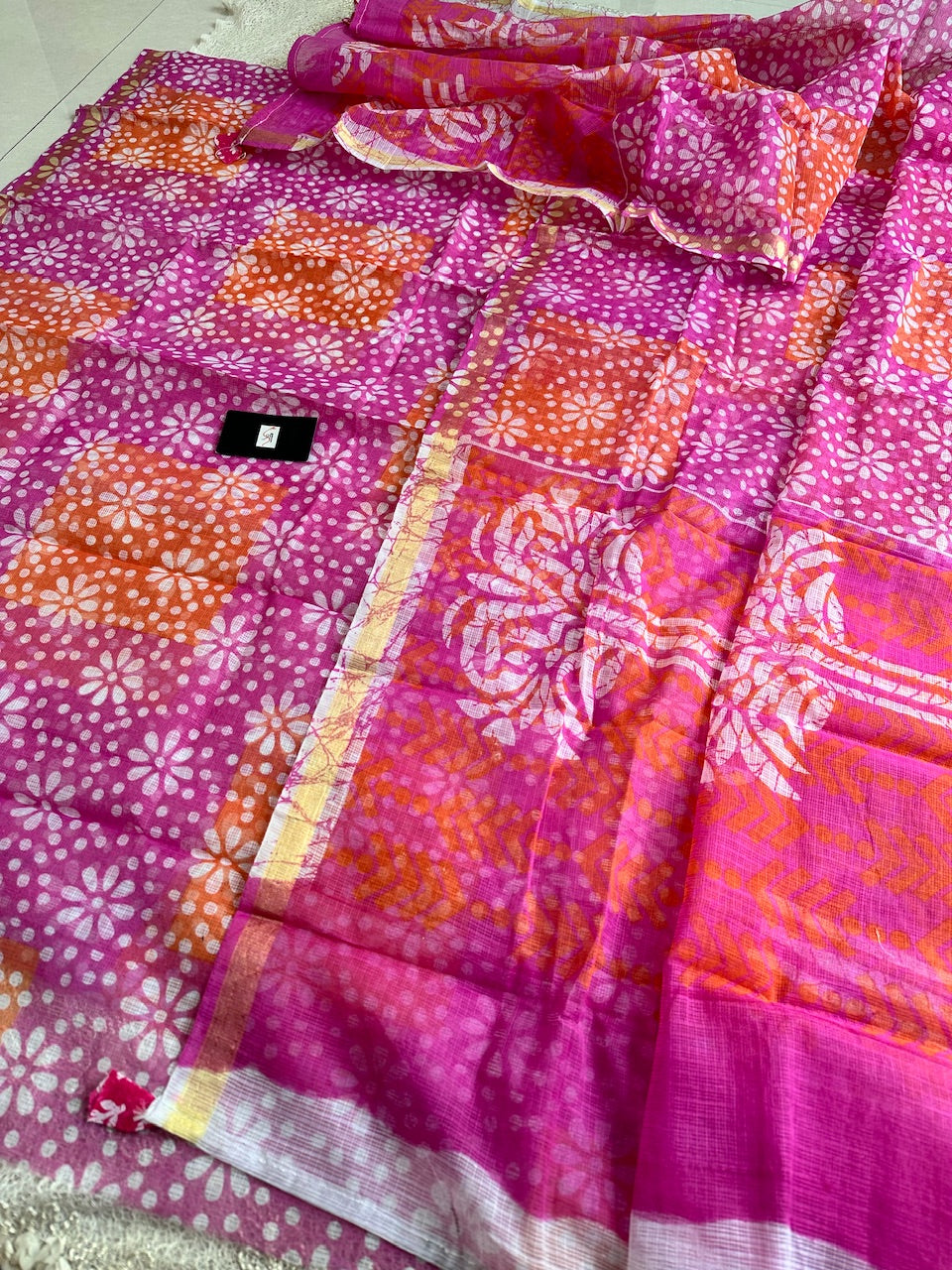 HandBlock Printed Kota Cotton Doria Top N Dupatta (Suit)