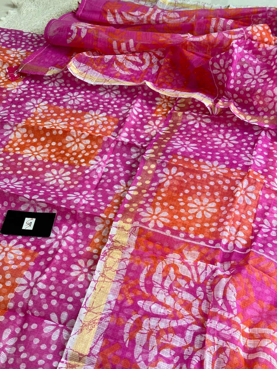 HandBlock Printed Kota Cotton Doria Top N Dupatta (Suit)