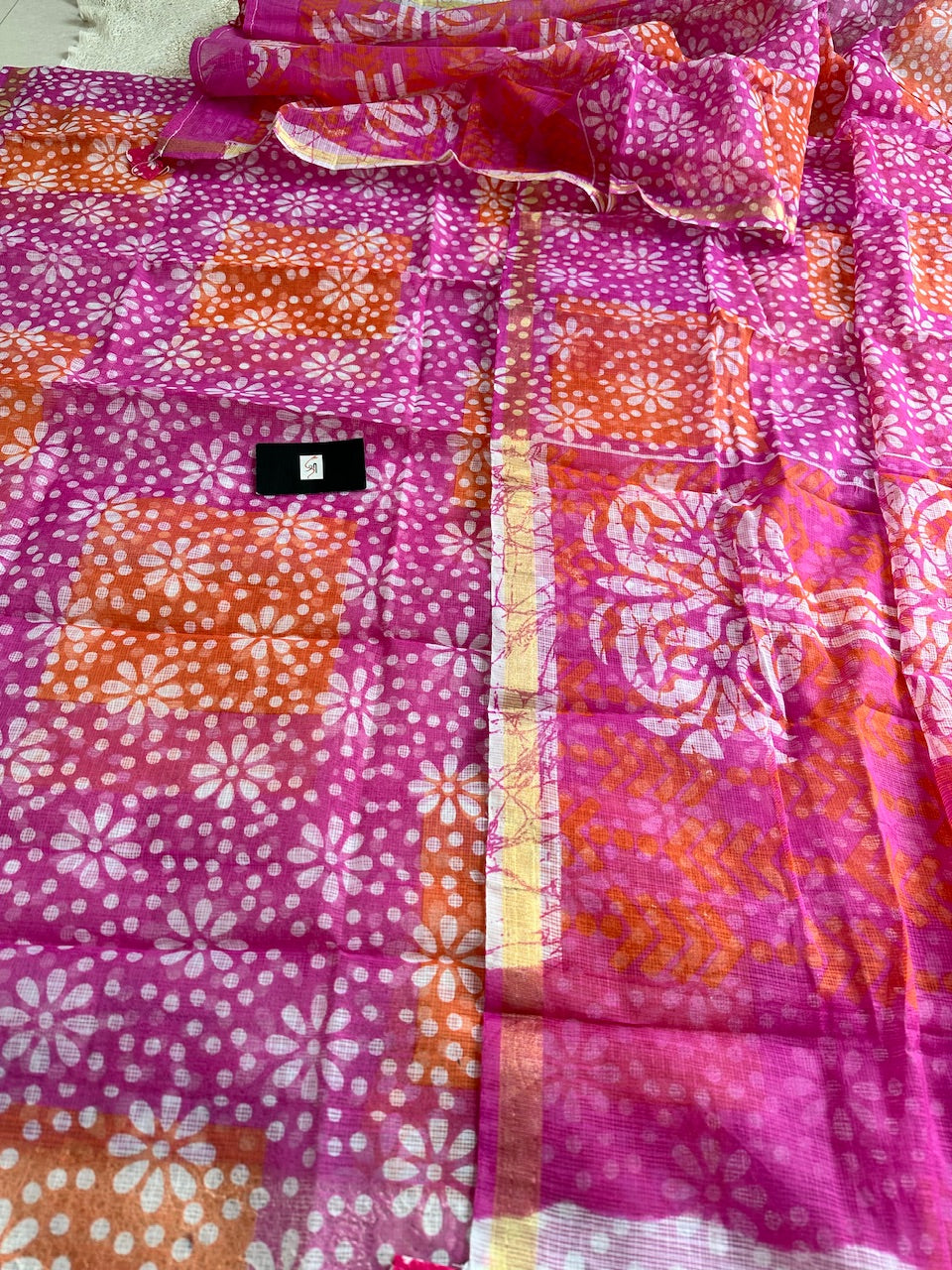 HandBlock Printed Kota Cotton Doria Top N Dupatta (Suit)