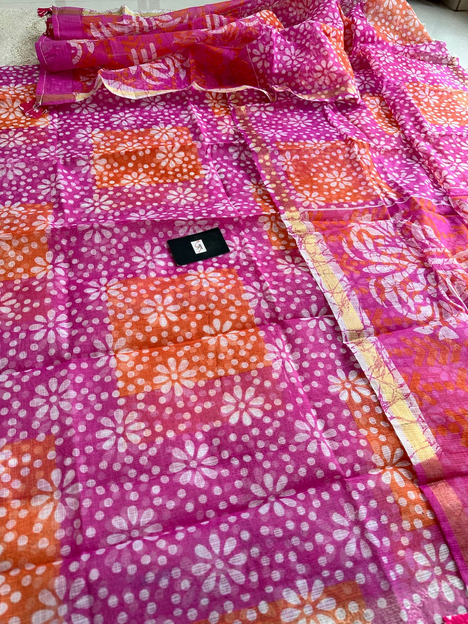 HandBlock Printed Kota Cotton Doria Top N Dupatta (Suit)