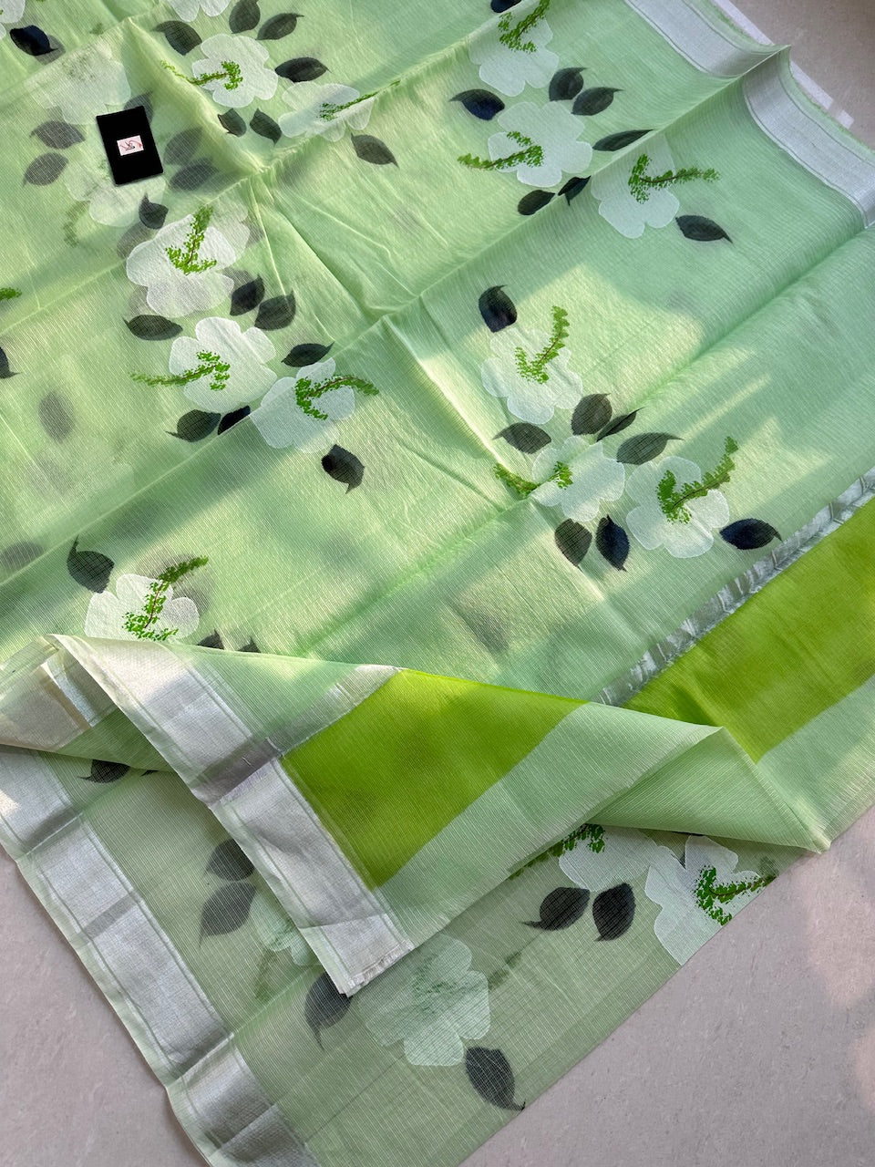 Handpainted Kota Cotton Doria Saree