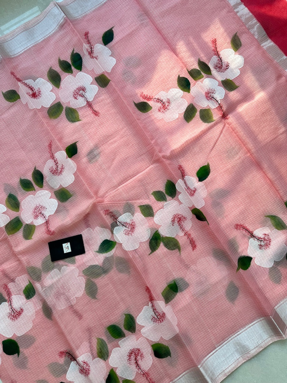 Handpainted Kota Cotton Doria Saree