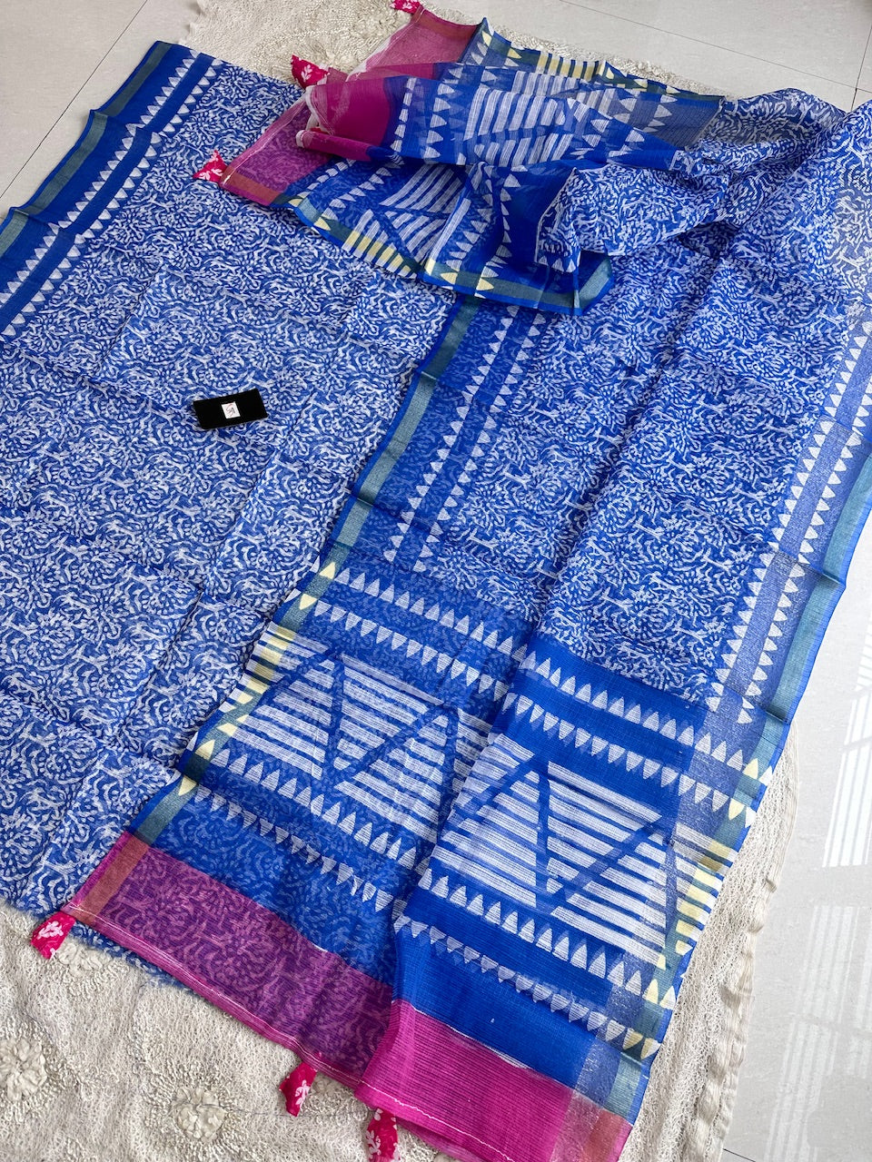 HandBlock Printed Kota Cotton Doria Top N Dupatta (Suit)