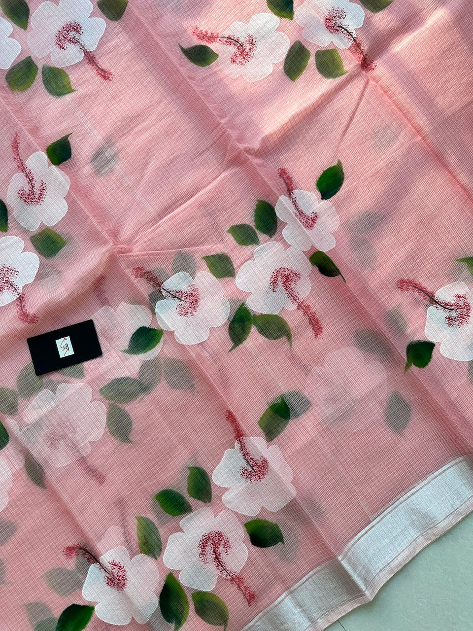 Handpainted Kota Cotton Doria Saree