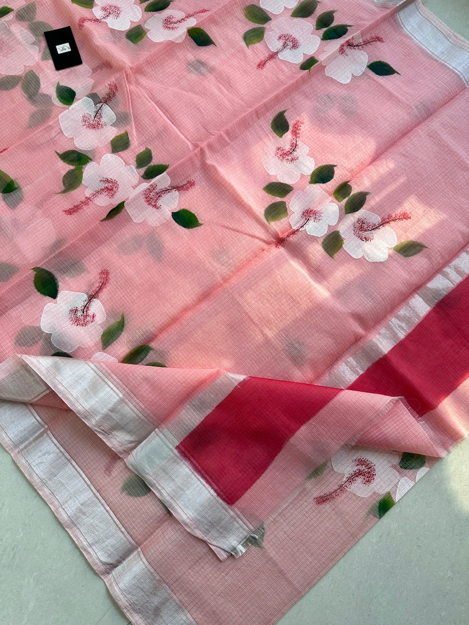 Handpainted Kota Cotton Doria Saree