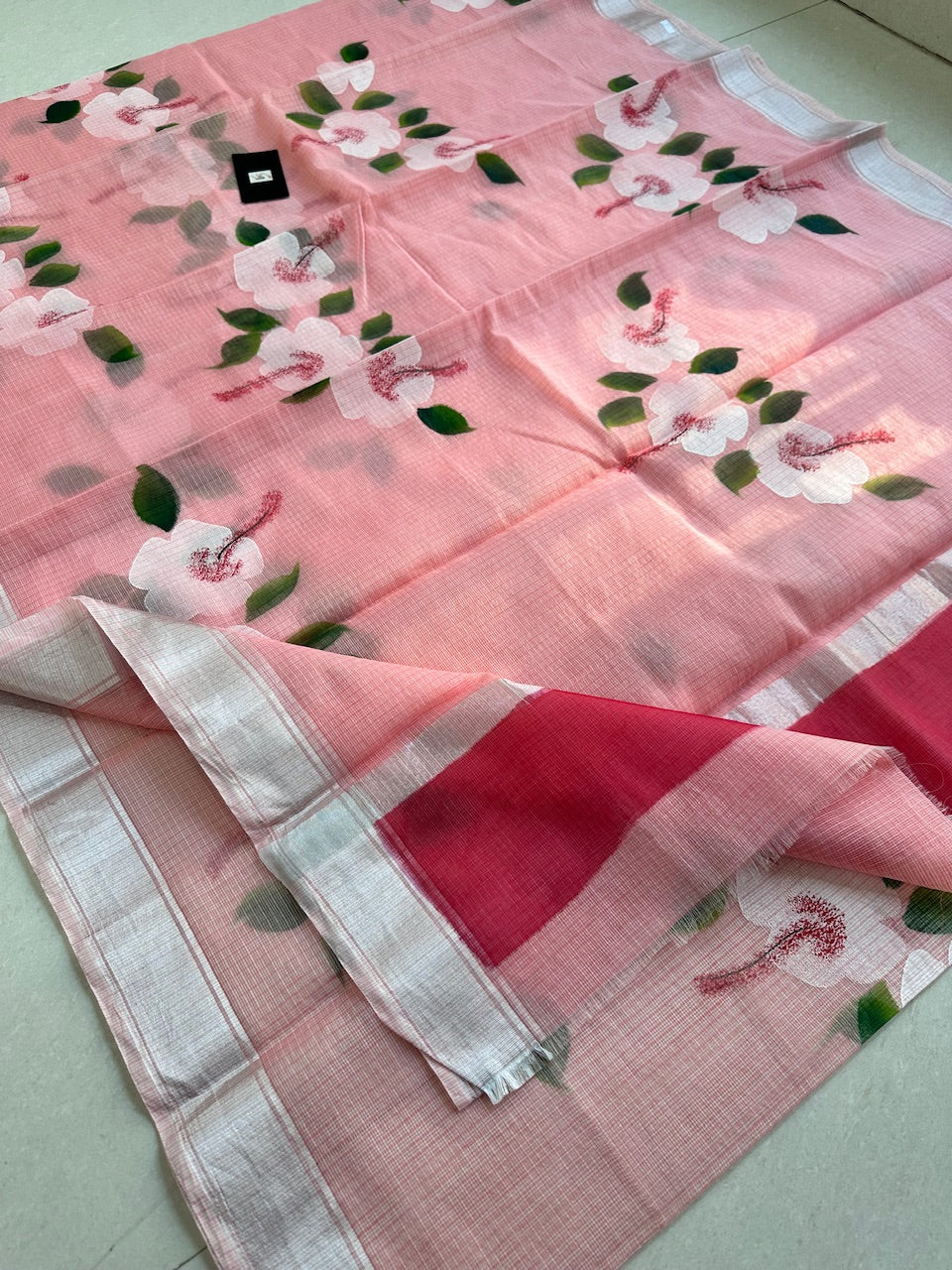 Handpainted Kota Cotton Doria Saree