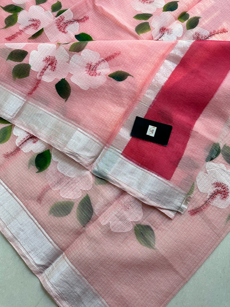 Handpainted Kota Cotton Doria Saree