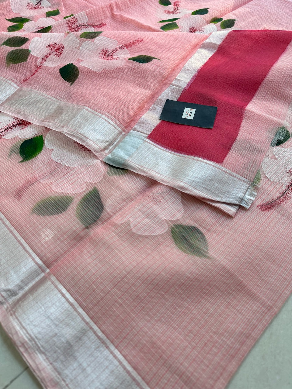 Handpainted Kota Cotton Doria Saree