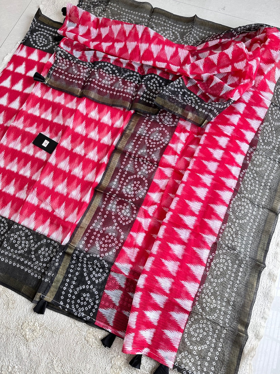 HandBlock Printed Kota Cotton Doria Top N Dupatta (Suit)