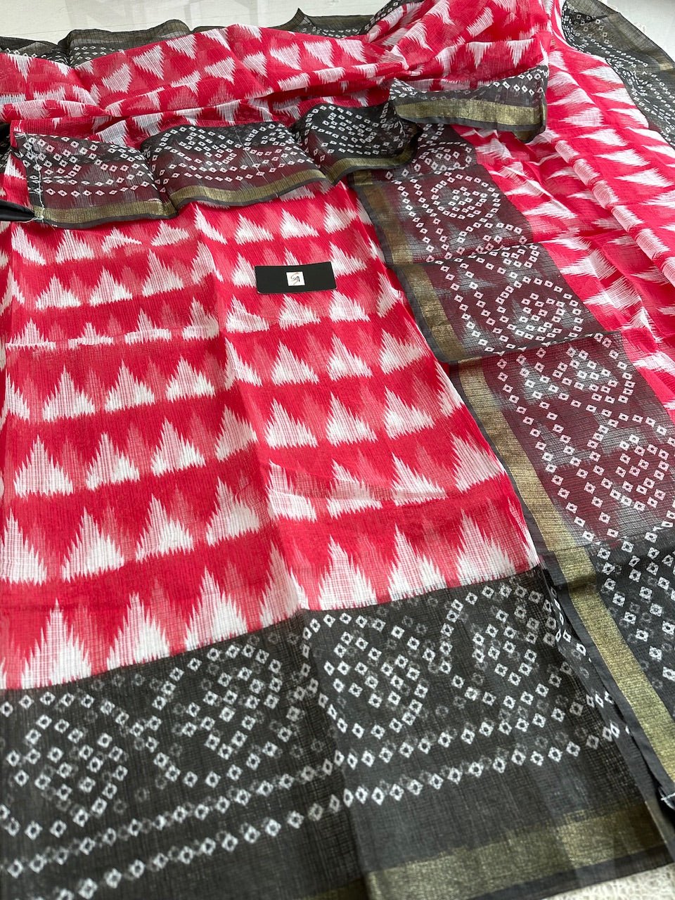 HandBlock Printed Kota Cotton Doria Top N Dupatta (Suit)