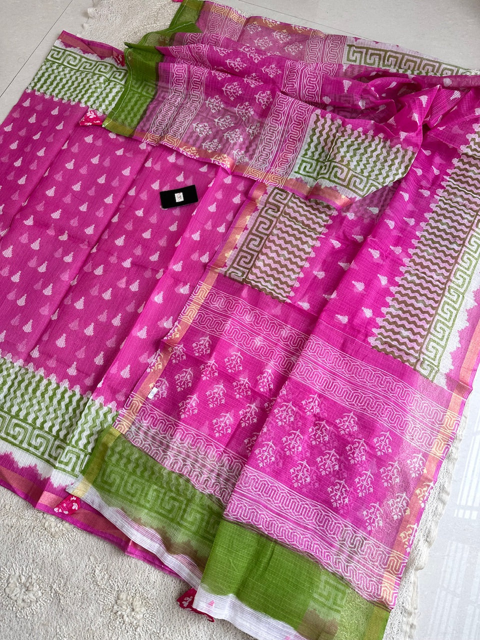 HandBlock Printed Kota Cotton Doria Top N Dupatta (Suit)