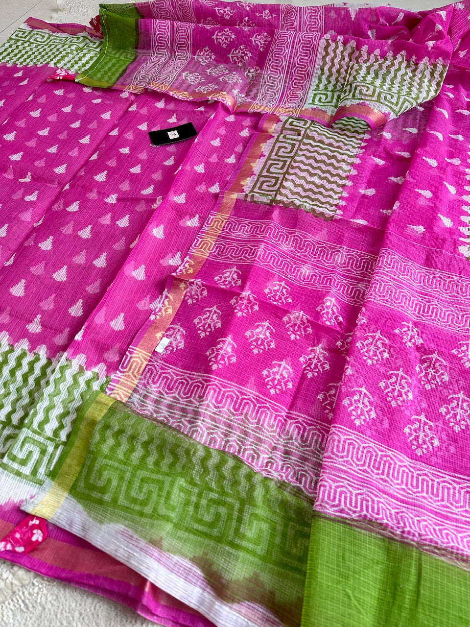 HandBlock Printed Kota Cotton Doria Top N Dupatta (Suit)