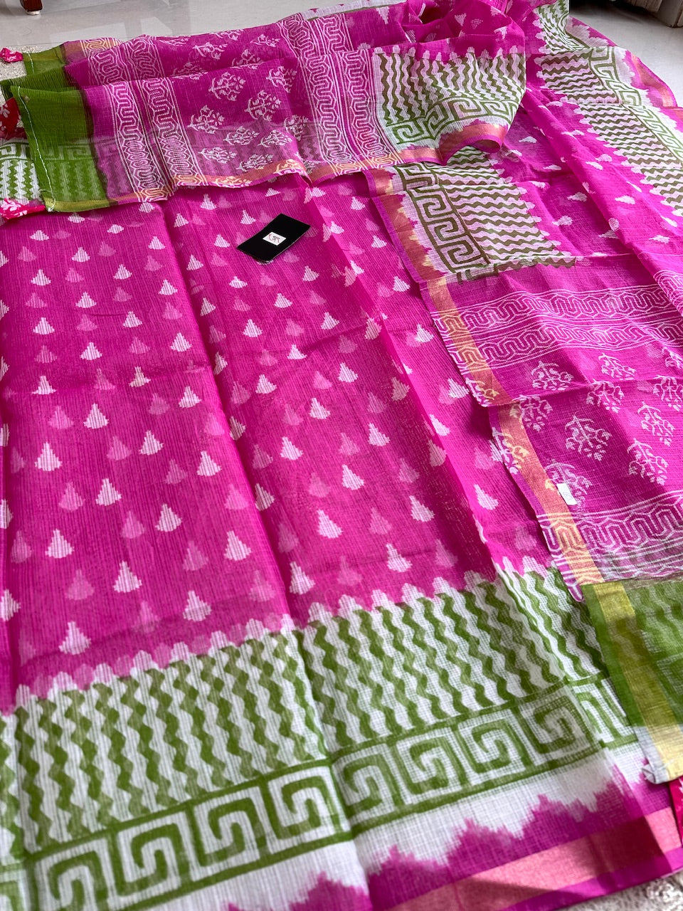 HandBlock Printed Kota Cotton Doria Top N Dupatta (Suit)