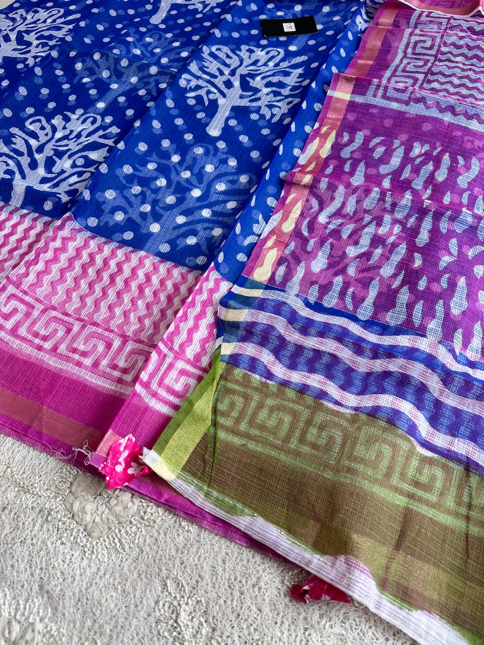 HandBlock Printed Kota Cotton Doria Top N Dupatta (Suit)