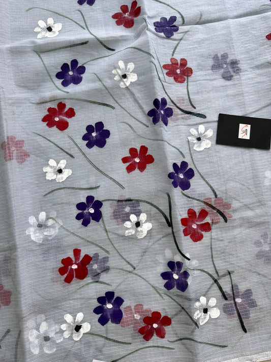 Handpainted Kota Cotton Doria Saree