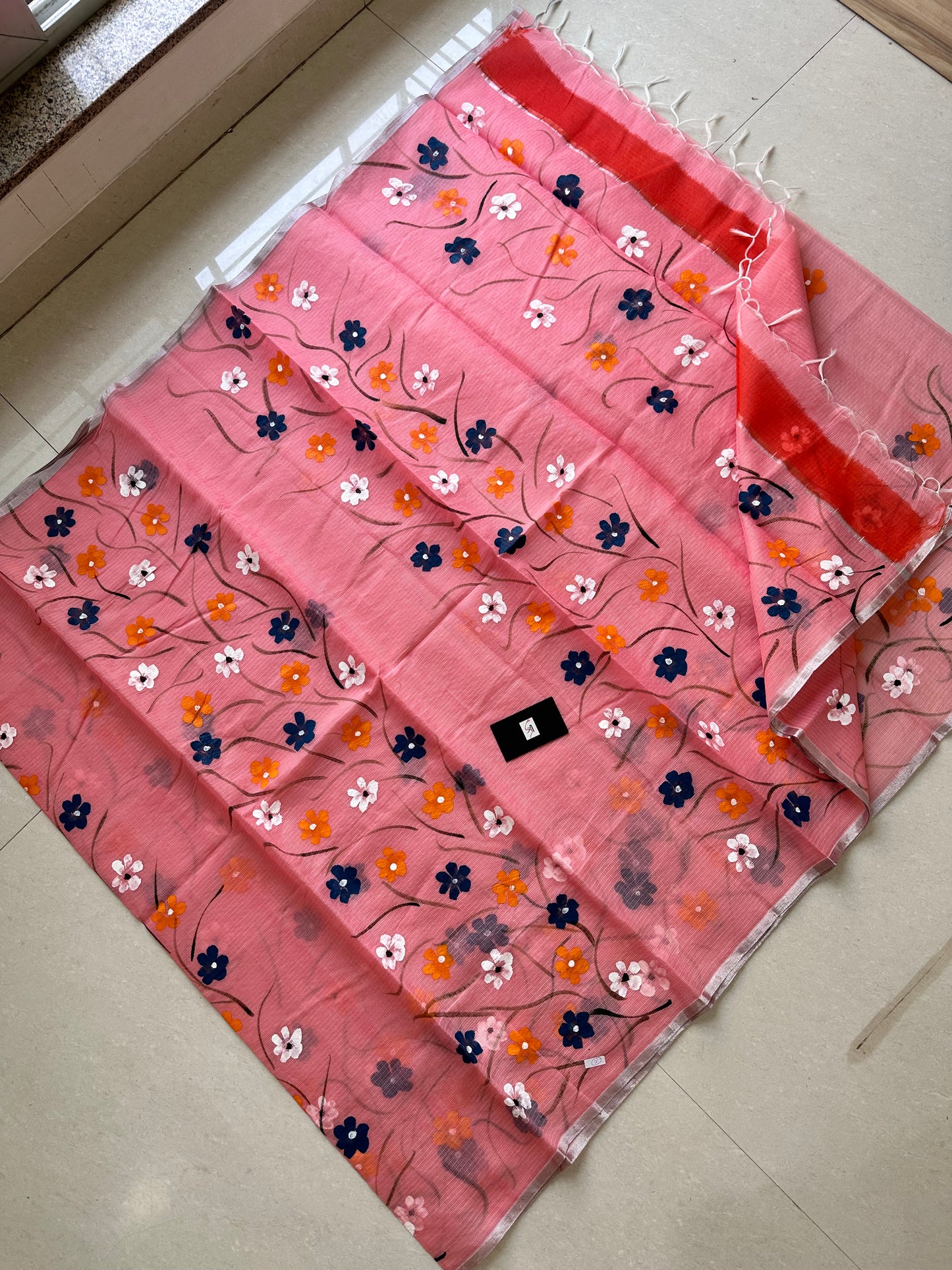 Handpainted Kota Cotton Doria Saree