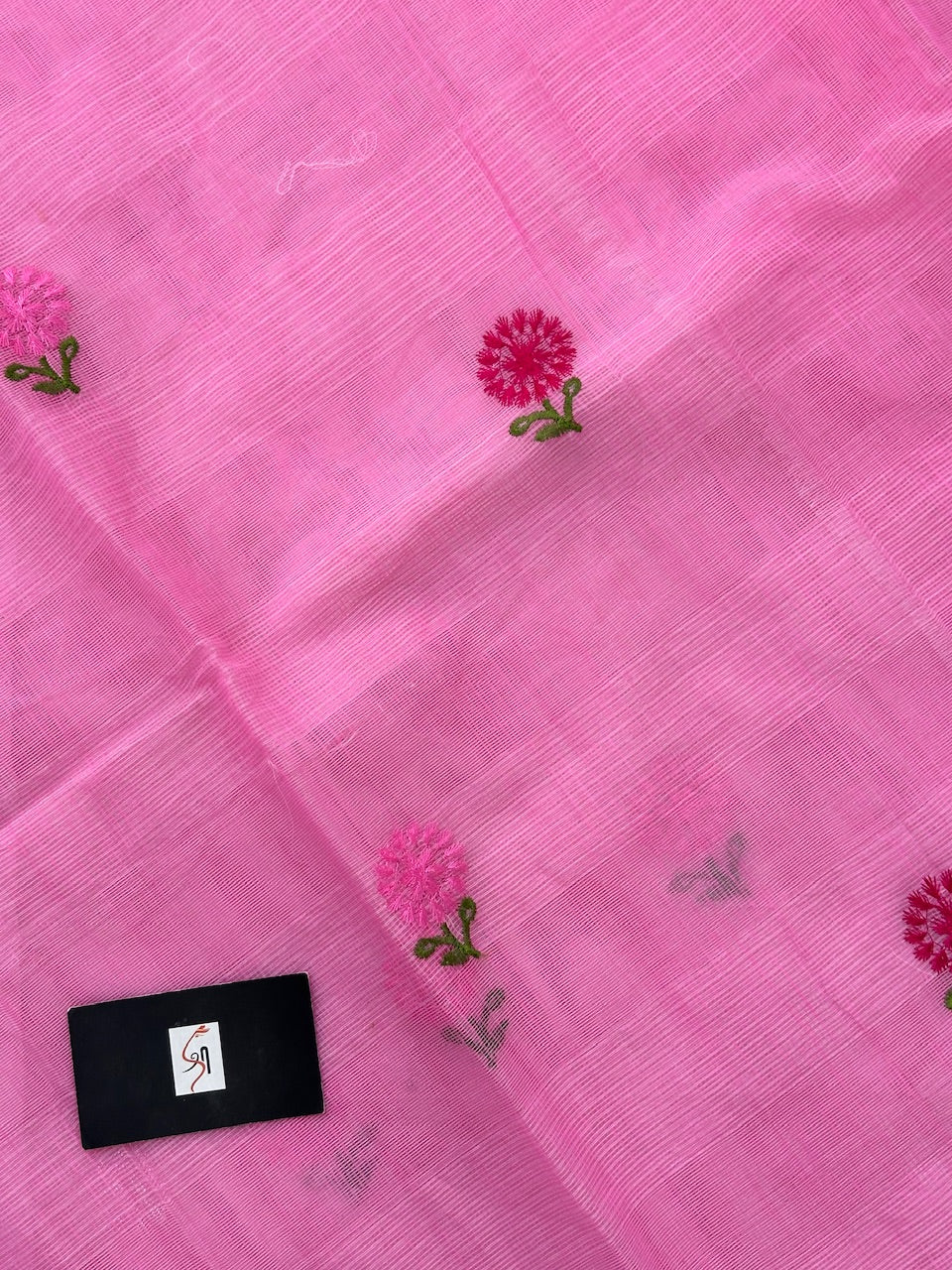 Embroidered Kota Cotton Doria Saree