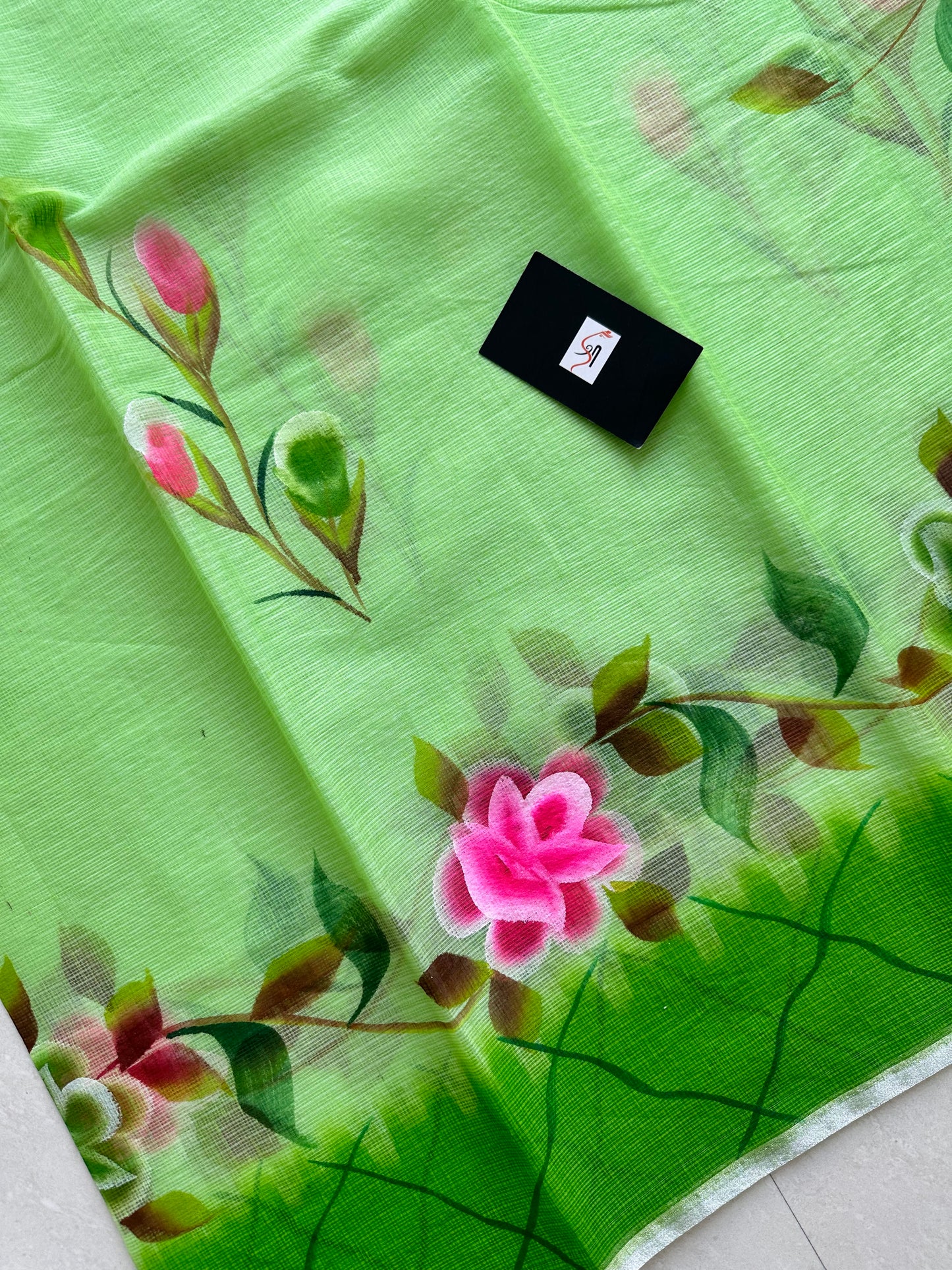 Handpainted Kota Cotton Doria Saree