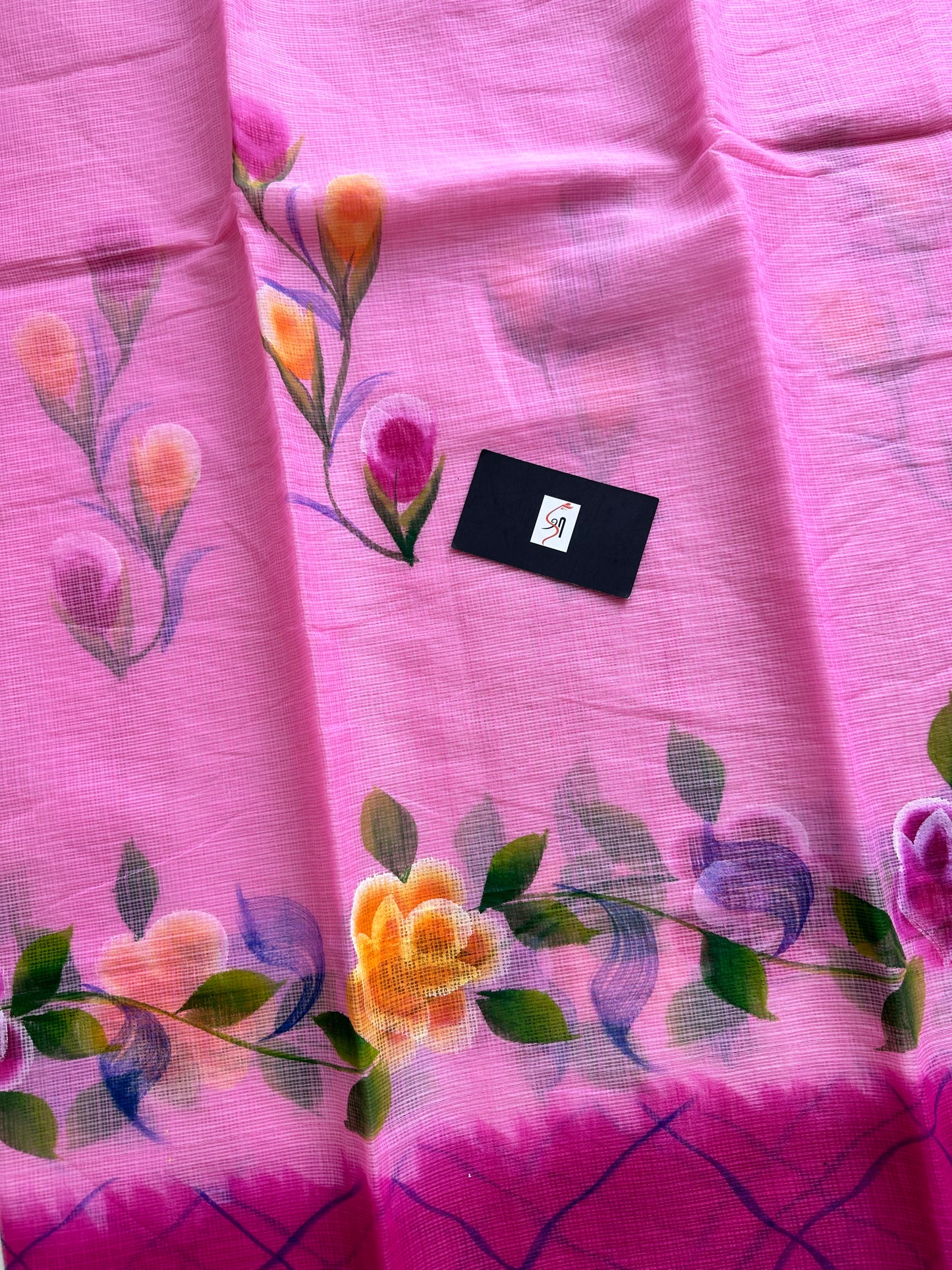 Handpainted Kota Cotton Doria Saree