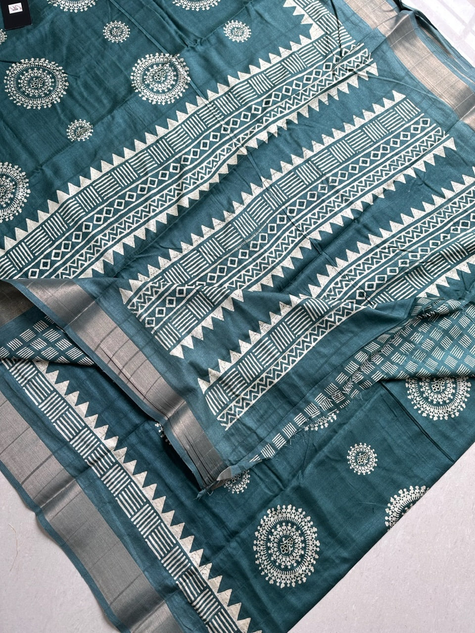 Digital Printed Soft Semi Dola Silk Saree with Handloom Touch