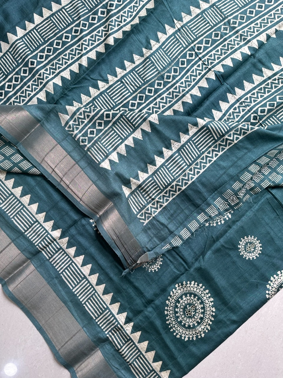 Digital Printed Soft Semi Dola Silk Saree with Handloom Touch