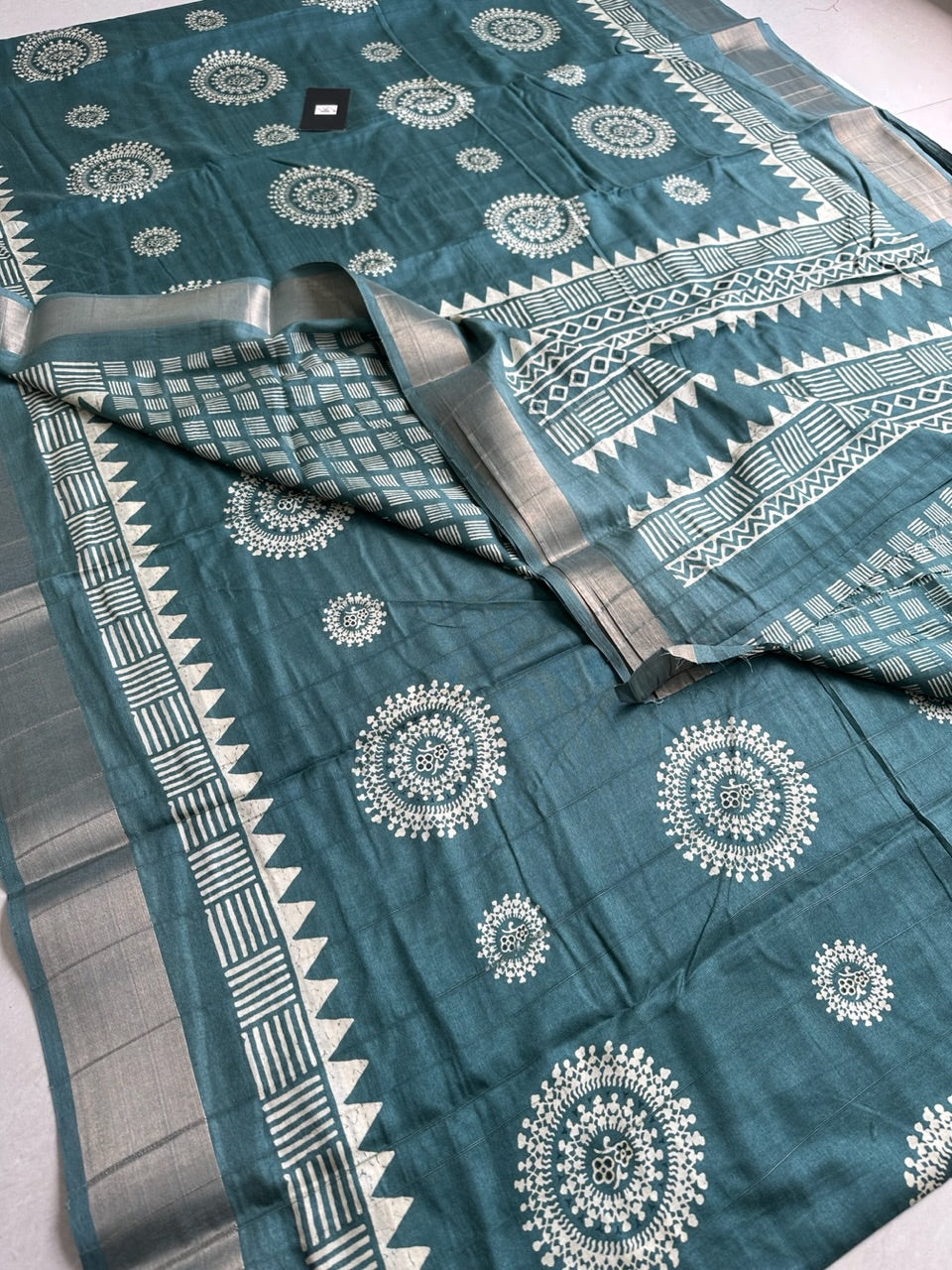 Digital Printed Soft Semi Dola Silk Saree with Handloom Touch