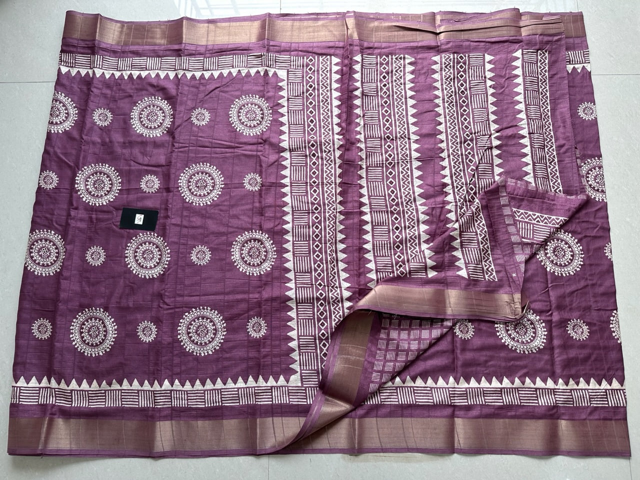 Digital Printed Soft Semi Dola Silk Saree with Handloom Touch