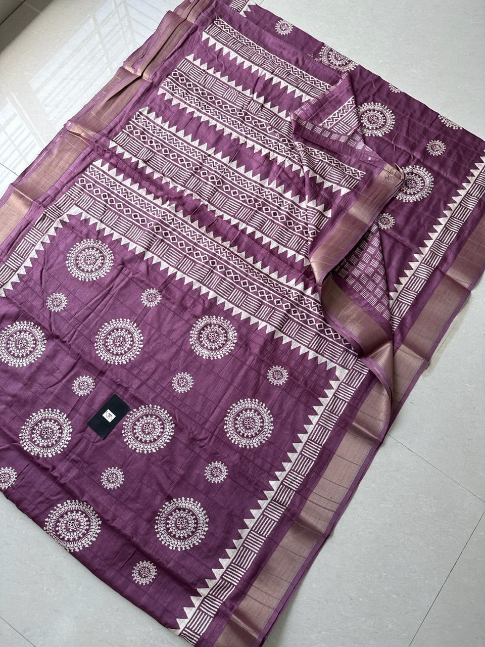 Digital Printed Soft Semi Dola Silk Saree with Handloom Touch