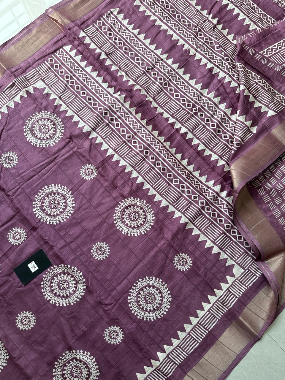 Digital Printed Soft Semi Dola Silk Saree with Handloom Touch