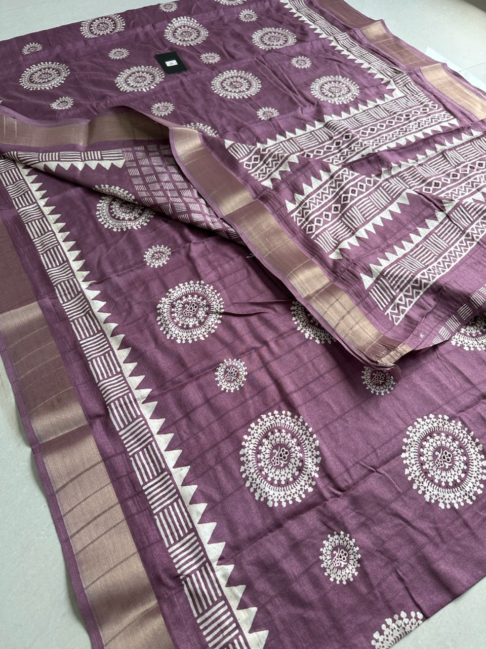 Digital Printed Soft Semi Dola Silk Saree with Handloom Touch