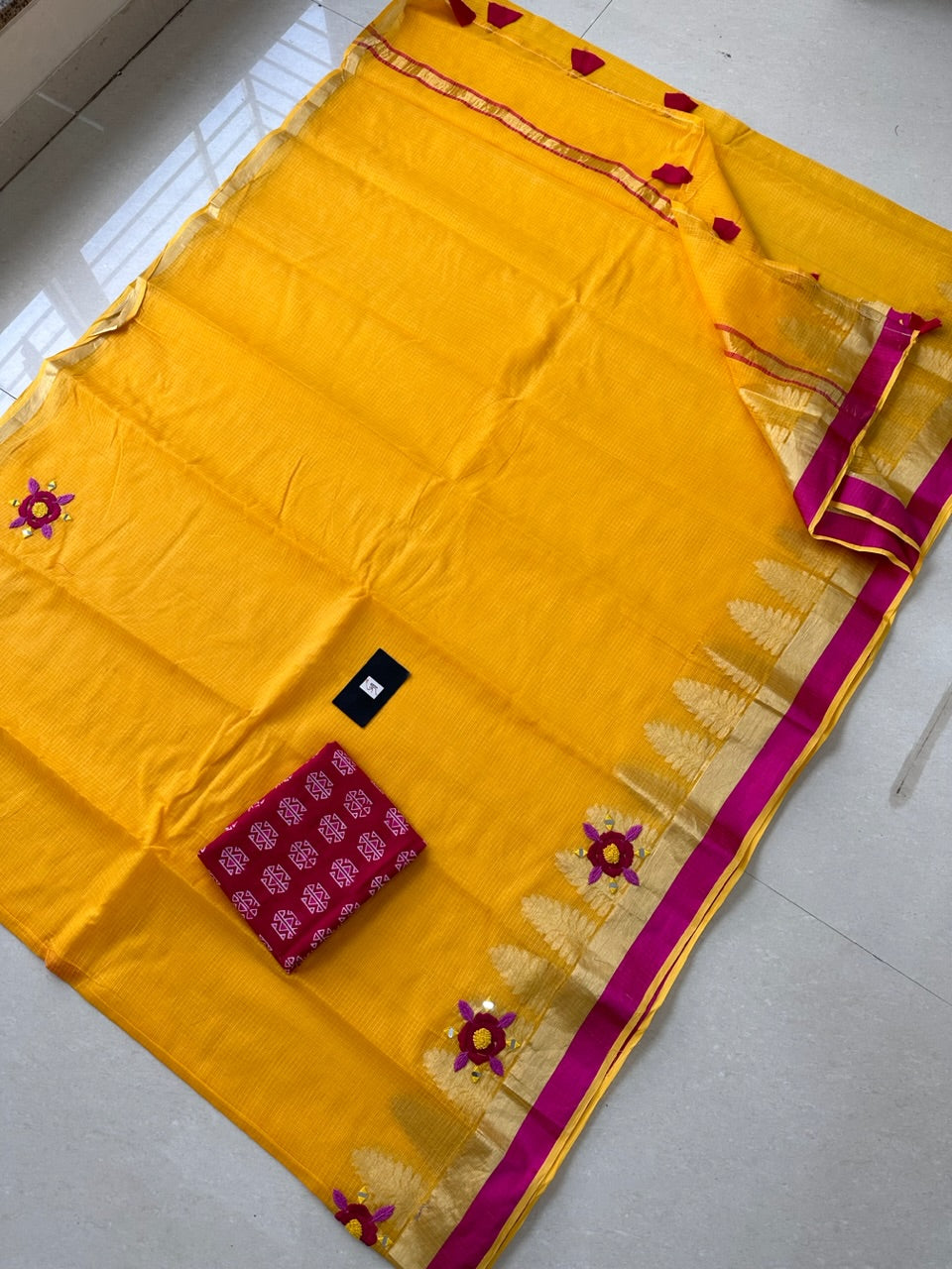 Conceptually Pure Weaved Kota Cotton Doria Saree