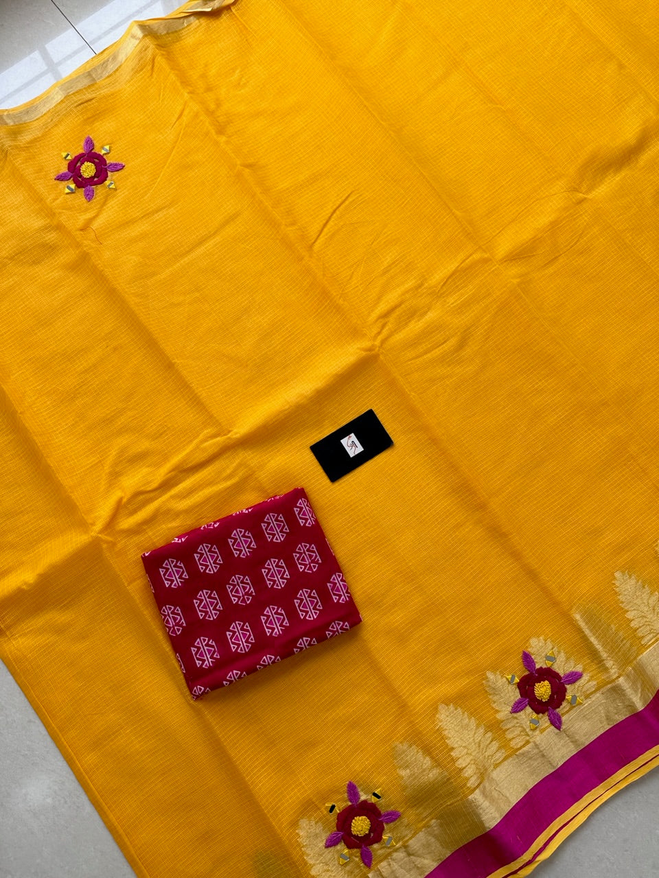 Conceptually Pure Weaved Kota Cotton Doria Saree