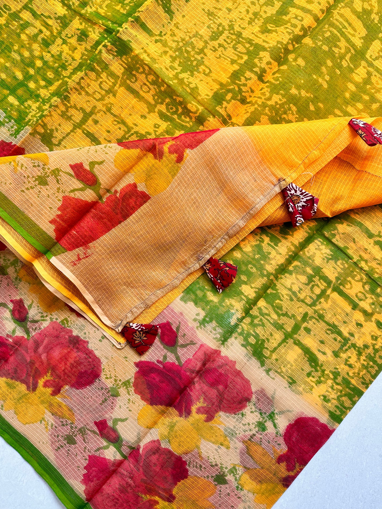 HandBlock Printed Pure Kota Cotton Doria Saree