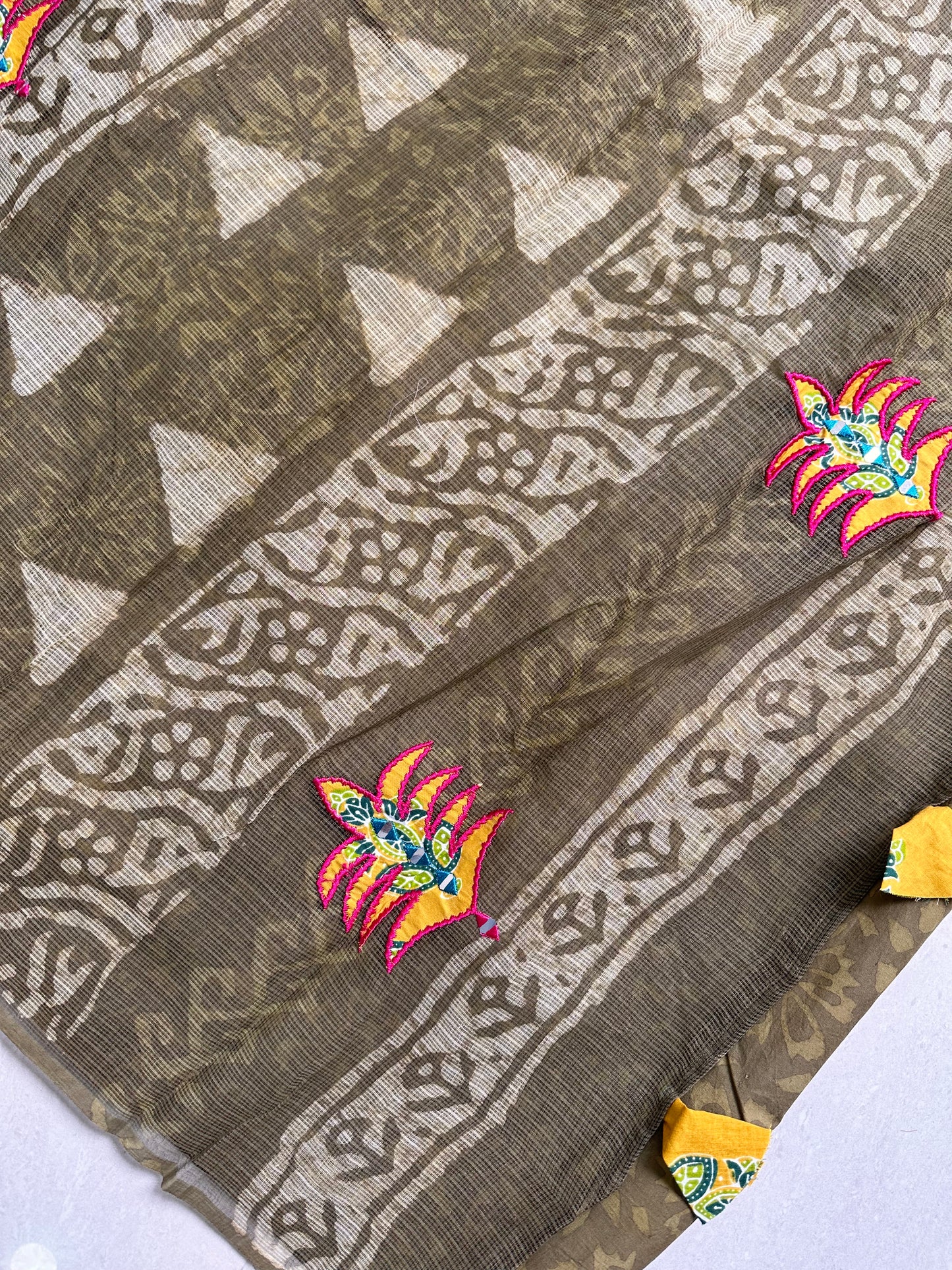 Pure HandBlock Printed Kota Cotton Doria Saree