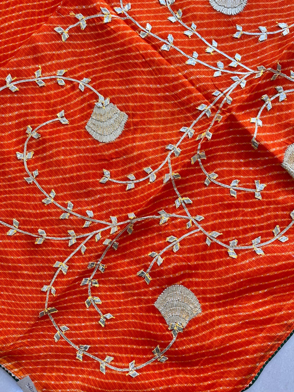 Jaipuri Gota Patti Hand Embroidered Kota Cotton Doria Saree