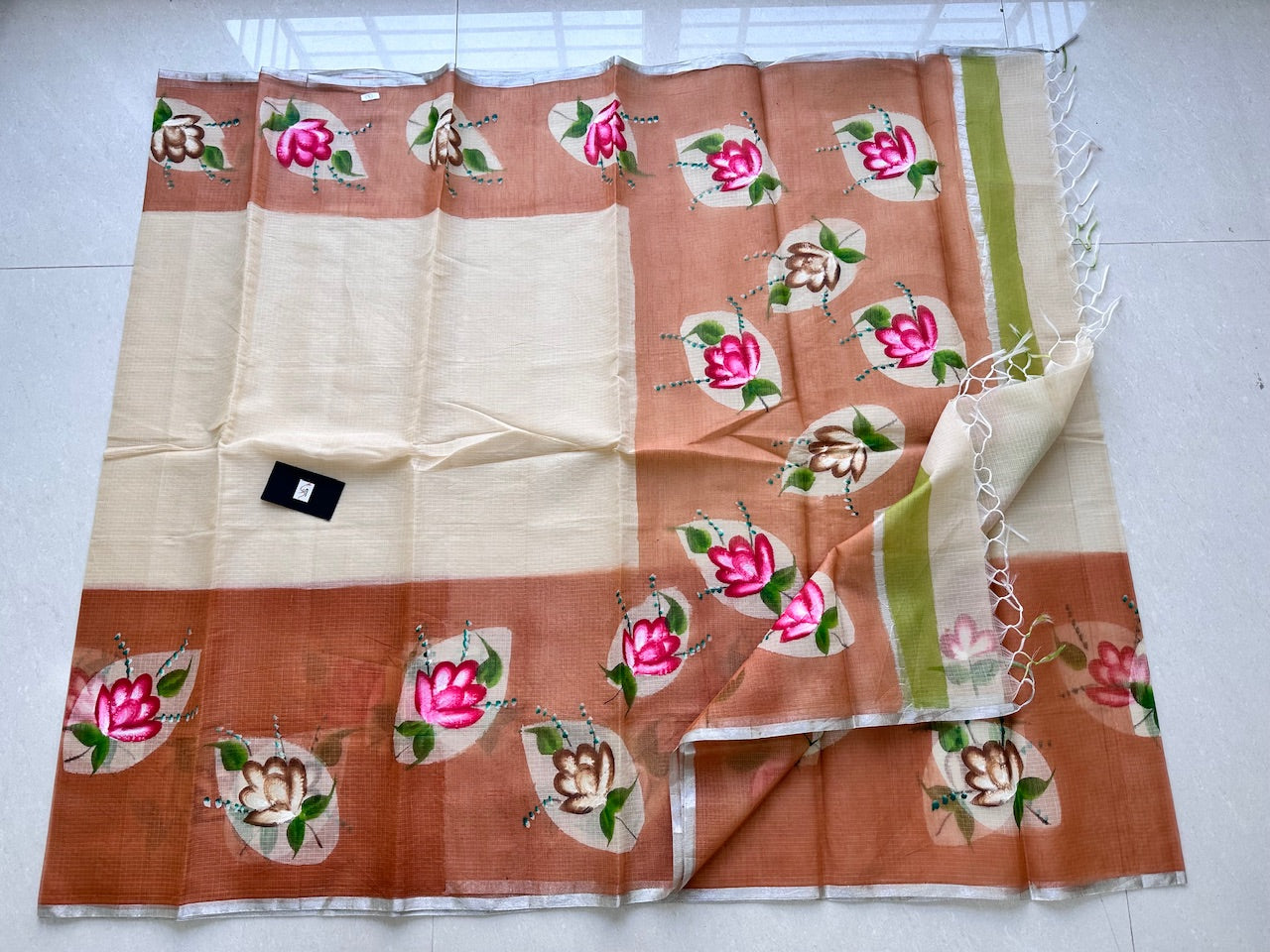 Handpainted Kota Cotton Doria Saree