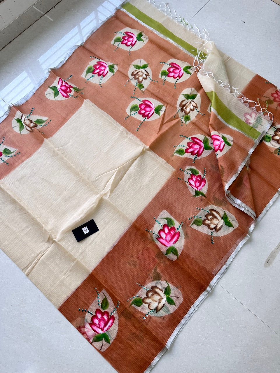 Handpainted Kota Cotton Doria Saree