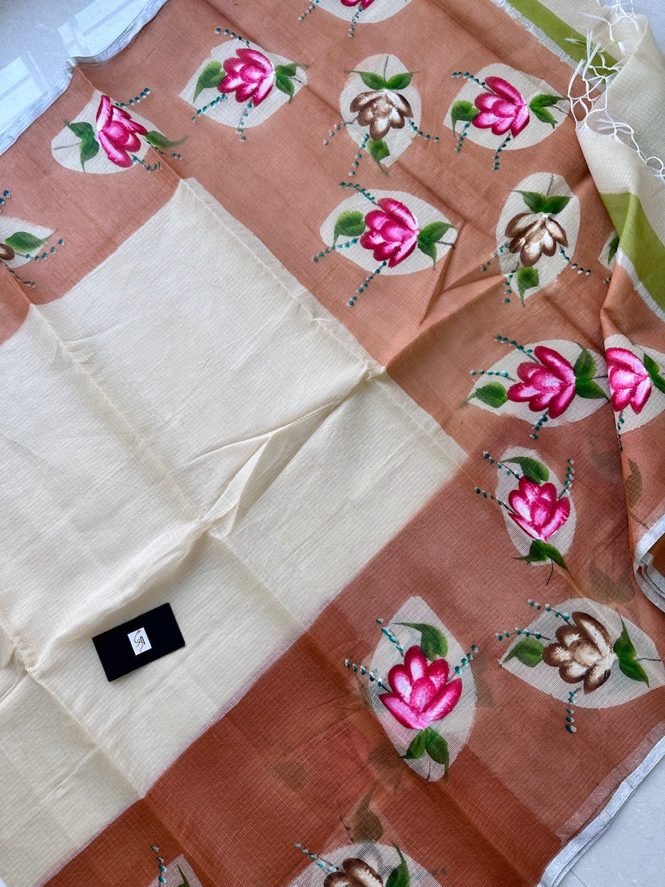 Handpainted Kota Cotton Doria Saree