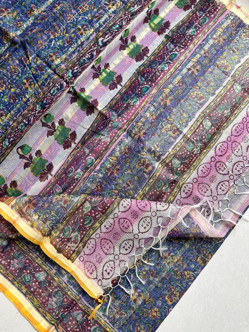 Digital Printed Kota Cotton Doria Saree