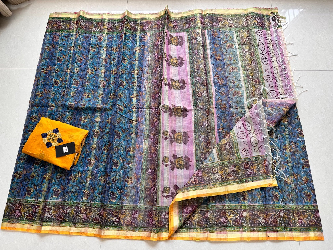 Digital Printed Kota Cotton Doria Saree