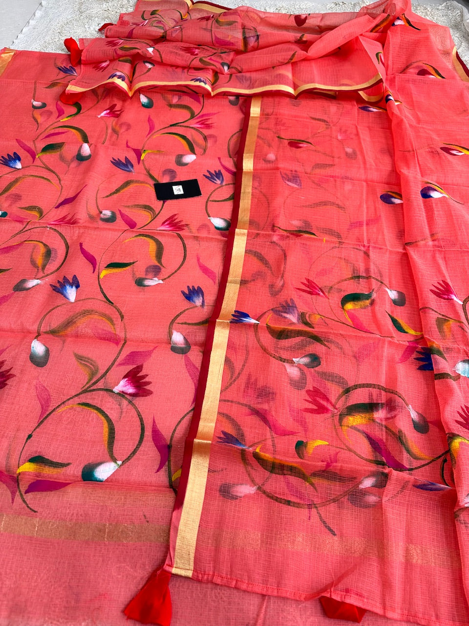 Handpainted Kota Cotton Doria Top N Dupatta (Suit)