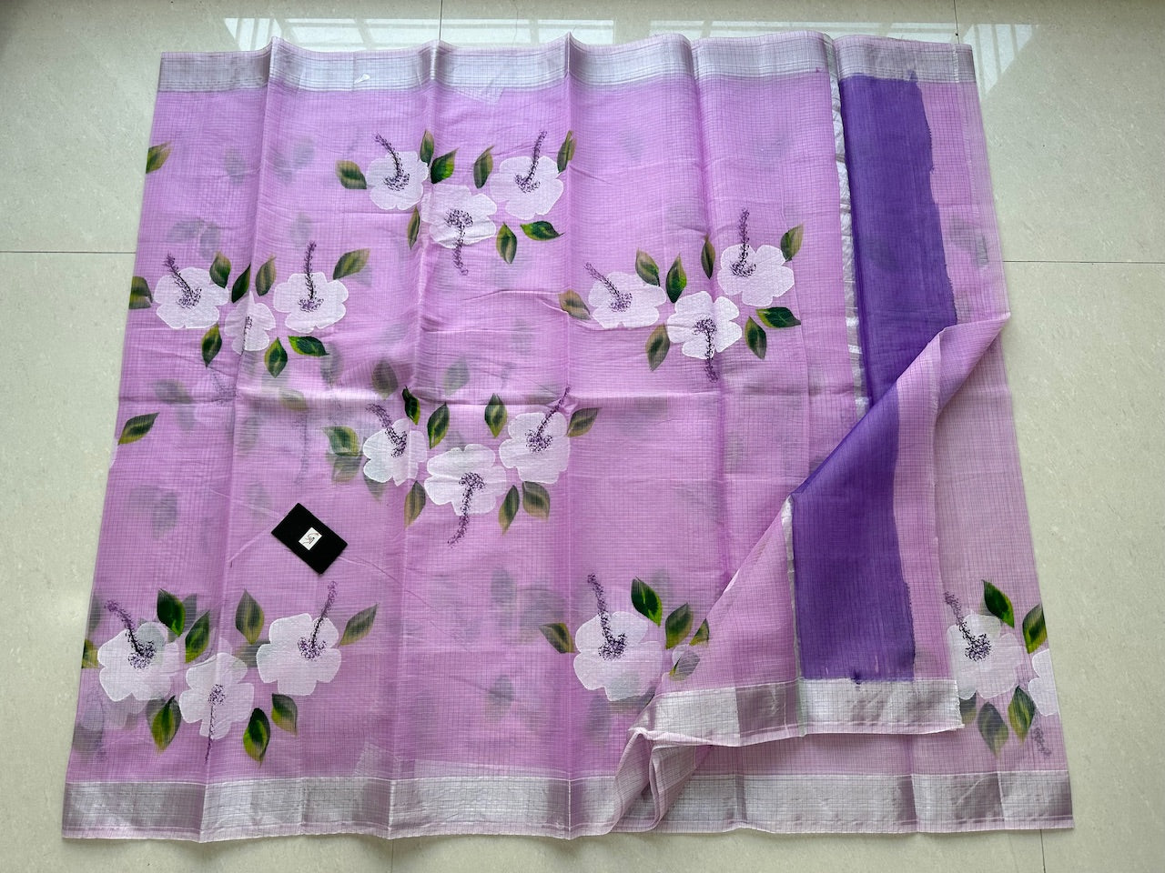 Handpainted Kota Cotton Doria Saree